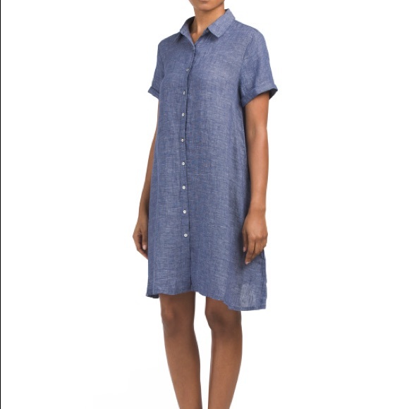 tahari linen dress